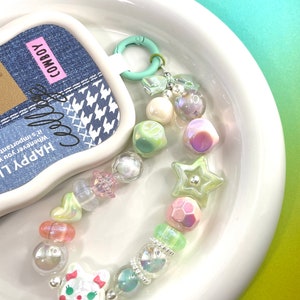 Phone Charm Strap, Beaded Phone Charm, Cute Phone Charm, Y2K Fashion phone charm, party favor, Handmade Phone Charm, gift for her