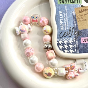 Phone Charm Strap, Beaded Phone Charm, Cute Phone Charm, Y2K Fashion phone charm, party favor, Handmade Phone Charm, gift for her