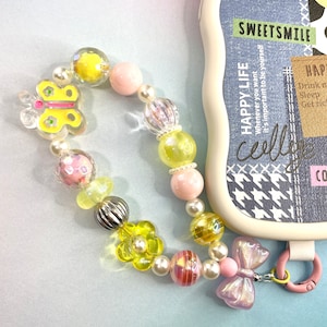 Phone Charm Strap, Beaded Phone Charm, Cute Phone Charm, Y2K Fashion phone charm, party favor, Handmade Phone Charm, gift for her