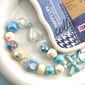 Phone Charm Strap, Beaded Phone Charm, Cute Phone Charm, Y2K Fashion phone charm, party favor, Handmade Phone Charm, gift for her