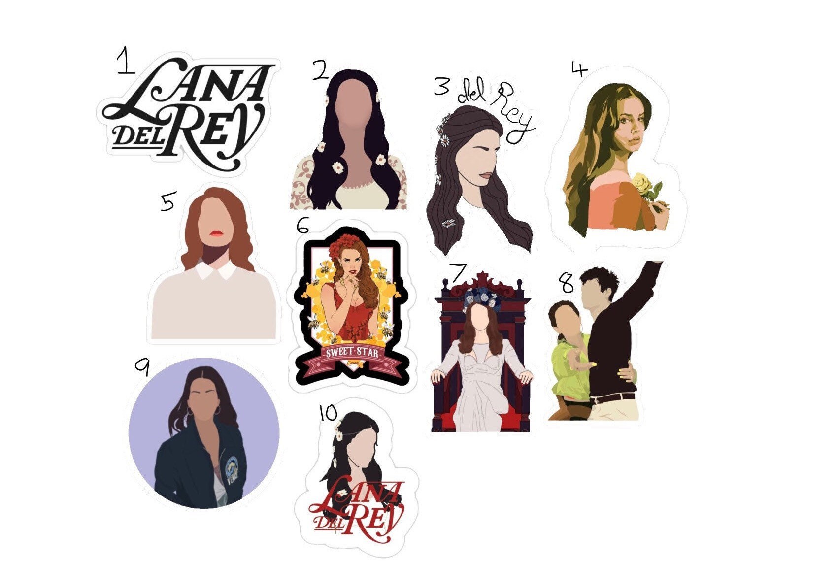Lana del rey stickers deals