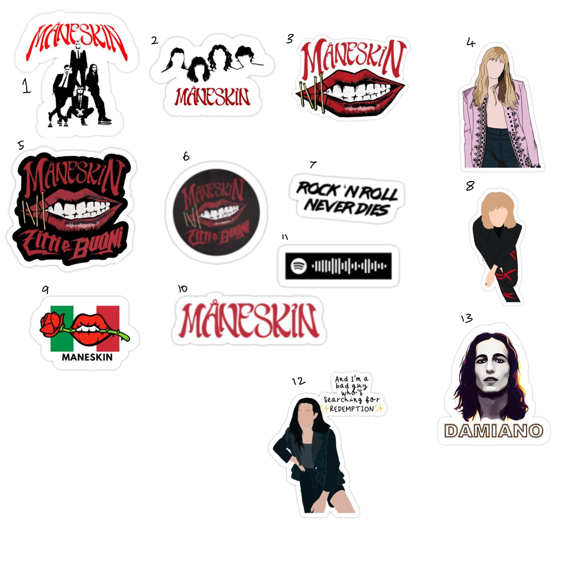 Maneskin sticker - Etsy 日本
