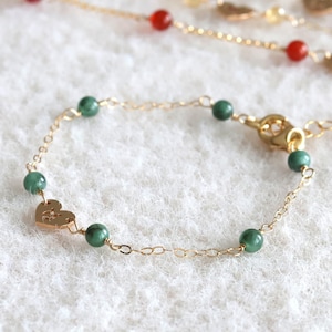 Taurus Zodiac Birthstone Bracelet, 14k Gold Filled, Gemstone Astrology Jewelry
