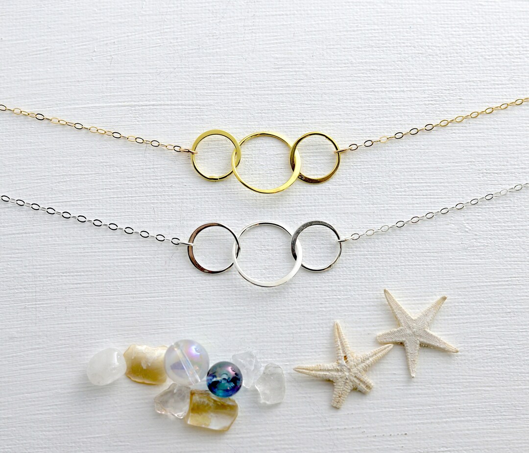 Interlocking Circle Necklace Meaning Necklace Eternity Etsy