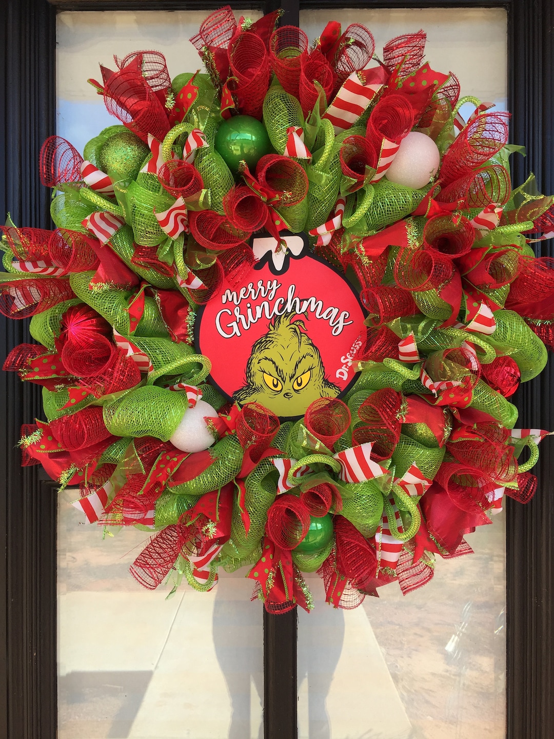 Christmas Wreath, Grinch Wreath, Holiday Wreath, Front Door Wreath