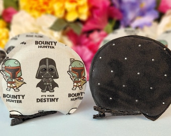 Handmade Darth Vader Magic Mouse Ears, Velour-Rhinestone (Adult Size)