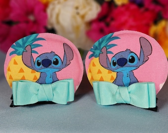 Ohana Stitch,  Mickey Minnie Magic Mouse Disney-inspired Clip-on Character Ears, Adult sizing