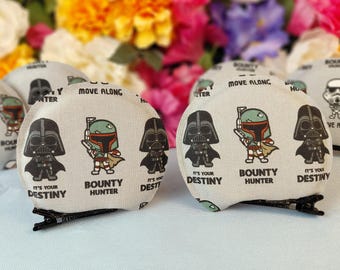 Handmade Boba Fett Magic Mouse Ears, Velour-Rhinestone (Adult Size)