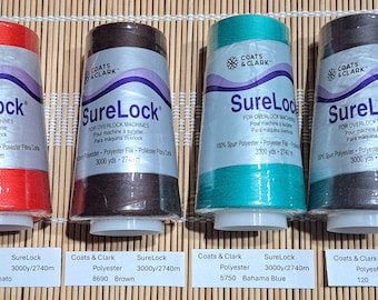 Coats and Clark Sure Lock Thread 100% polyester 3000yd/2740m spool