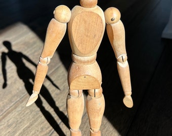 2 Artist Wooden Mannequin Manikin 8''and 12''inches for Drawing and More 