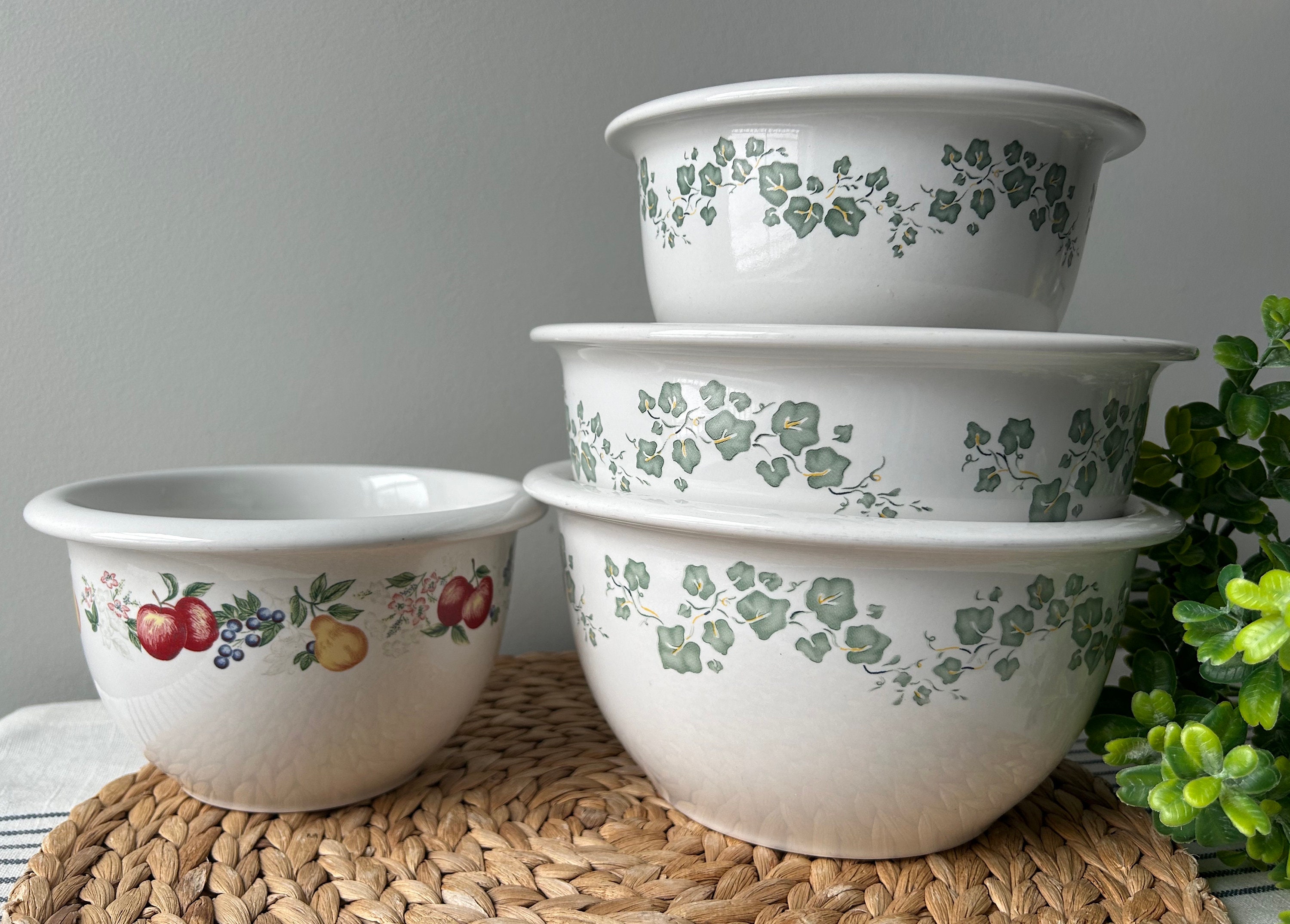 Corelle Coordinates Bowls Ivy Callaway Fruit Chutney Vintage Mixing