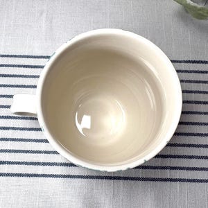 Anthropologie Coffee Mug ‘S’ Monogram Mug Green Botanical Cup Birthday Gift S Initial Mug image 6