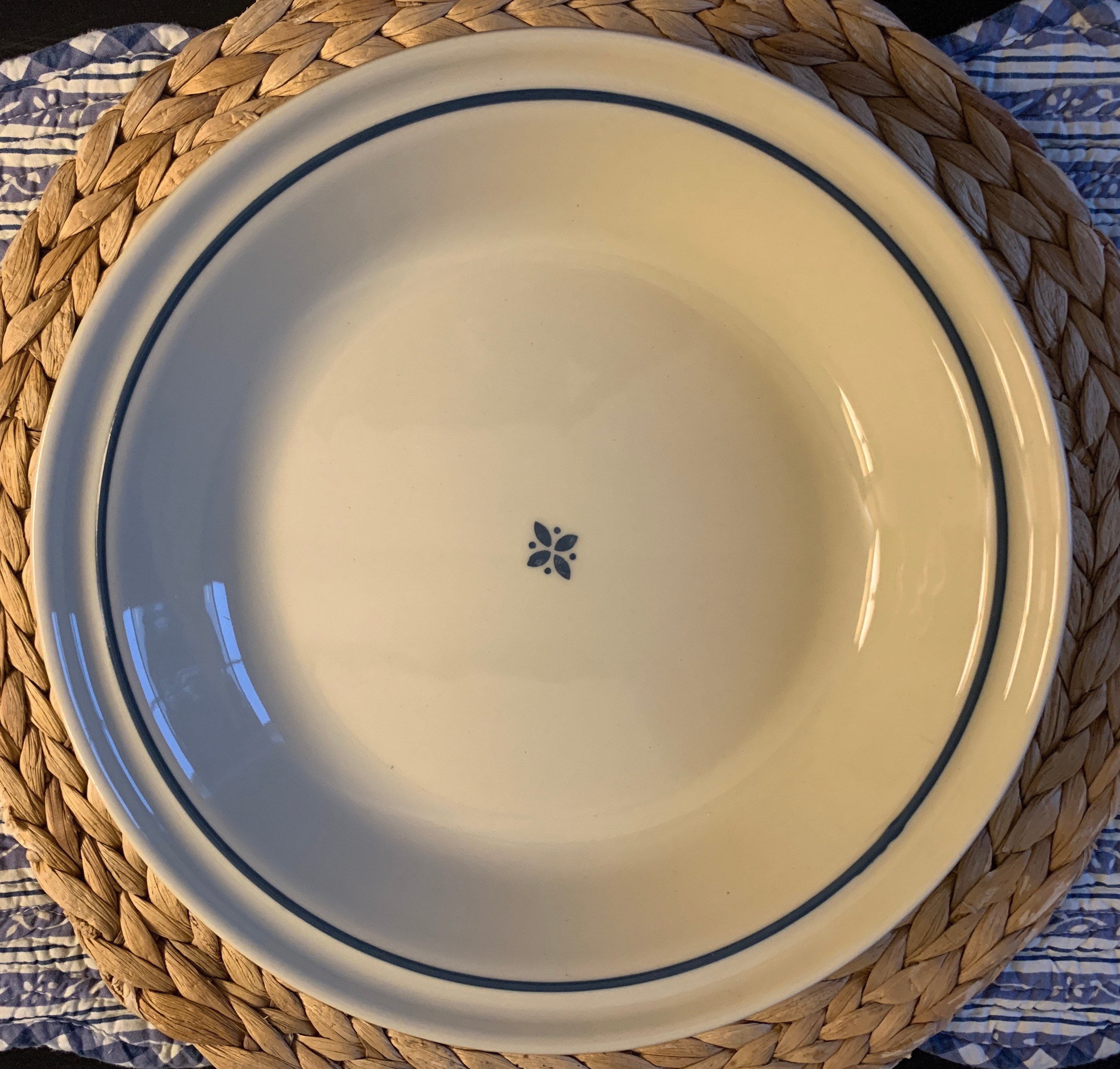 Longaberger Blue Pie Plate Quiche Dish Cornflower Retired Etsy