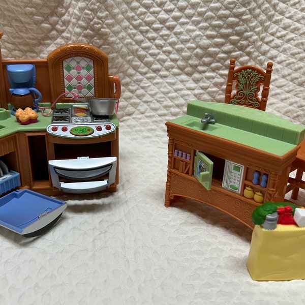 Loving Family Dollhouse Accessory Sets Fisher Price Small Doll House Playsets Bedrooms Furniture Pets Kitchen Mattel Toys Spring Flowerbox