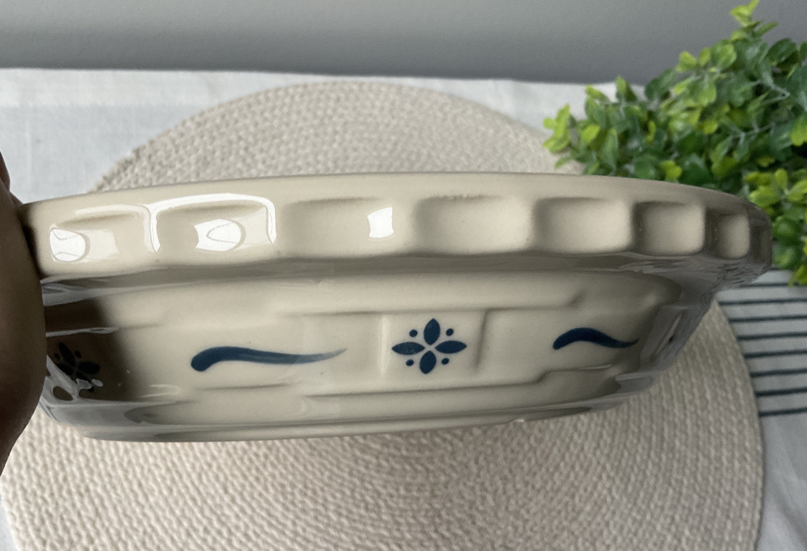 Longaberger Woven Traditions Longaberger Pie Dish Vintage