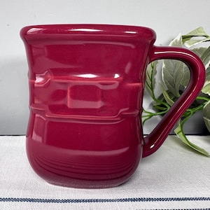 Longaberger Pottery Square Mug: Paprika Red Stoneware Mug