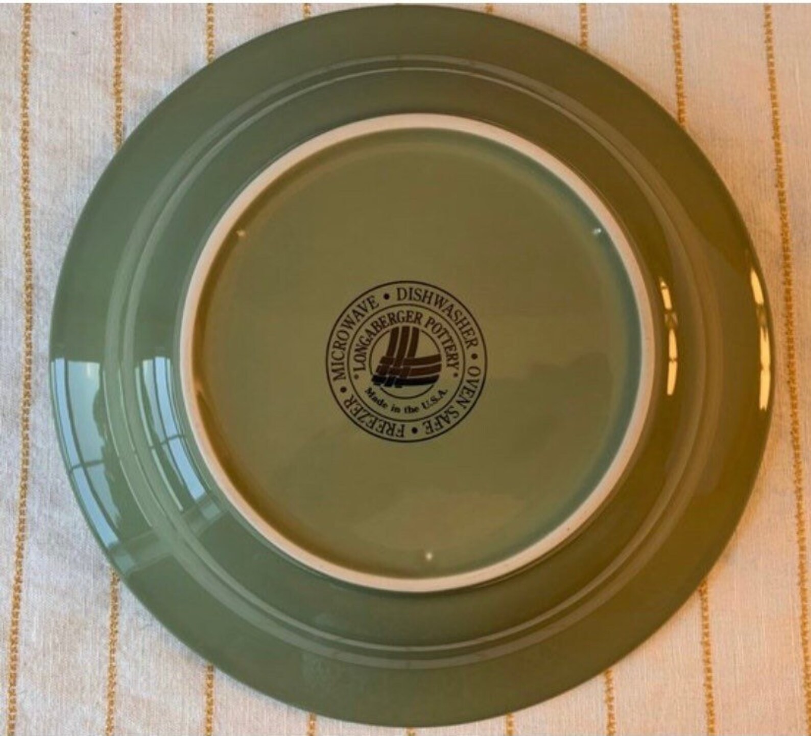 Longaberger Pottery Large 12 Serving Bowl Sage Green Pasta | Etsy