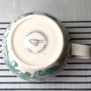 Anthropologie Coffee Mug ‘S’ Monogram Mug Green Botanical Cup Birthday Gift S Initial Mug image 9