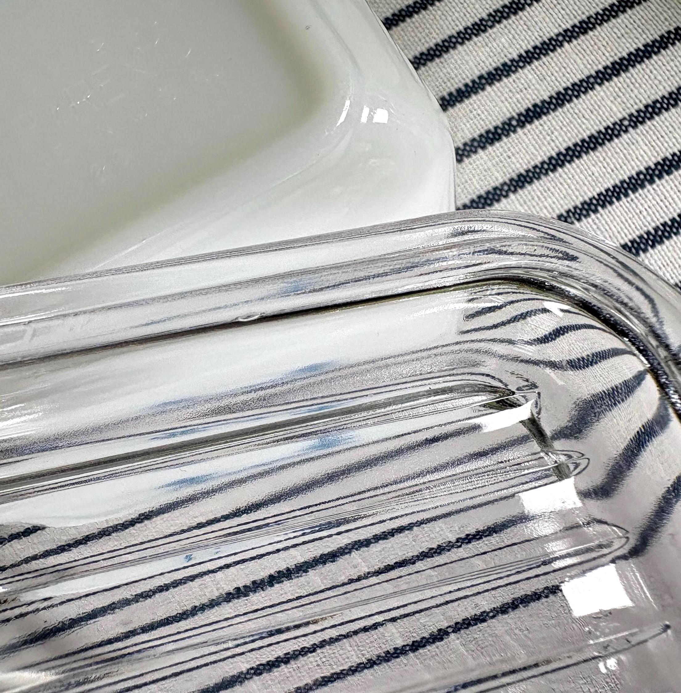 Vintage Pyrex Snowflake Blue Garland Fridgies Set | Milk Glass