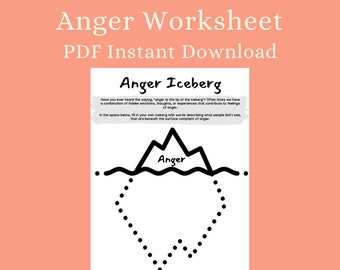 Getting to Know Anger Worksheet - Etsy