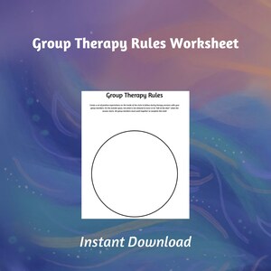 Group Therapy Rules Worksheet Etsy Group Therapy Rules Worksheet Etsy