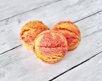 Luxury Autumn Woods Bubble Scoop Bath Truffle | Red Orange Solid Bubble Bath | Cocoa and Shea Butters | Fall Spa Gift for Her