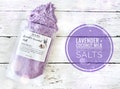 Lavender + Coconut Milk Bubbling Bath Salts | Purple Bubble Bath Soak | Spa Gift for Her | Self Care | Salt Soak