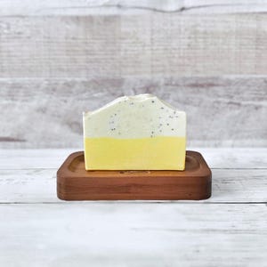 Lemon Poppy Seed Cold Process Soap | All Natural Exfoliating Soap | Citrus Soap | Dry Skin Care | Spa Gift for Her