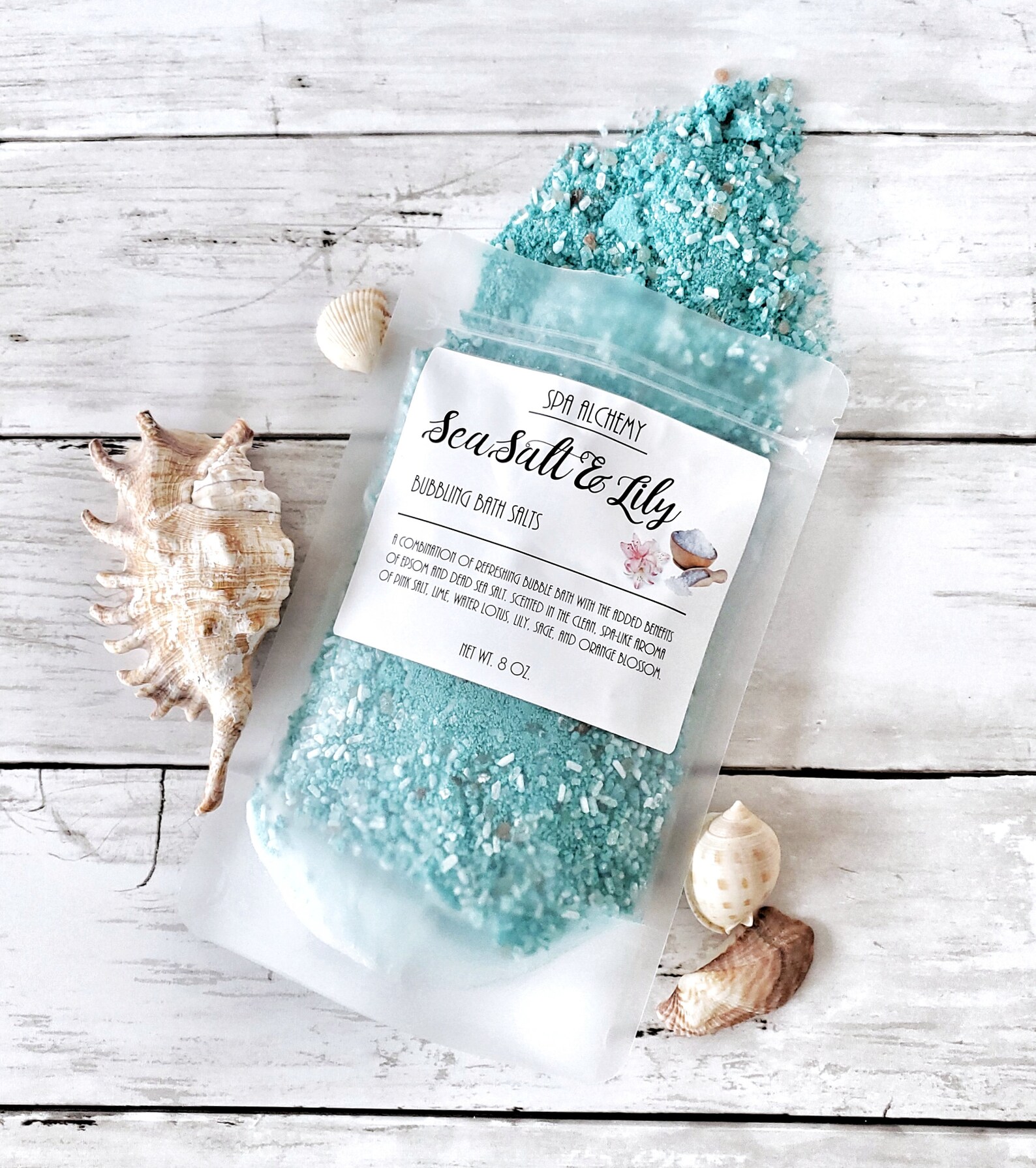 Sal marina & Sales de baño burbujeante de lirio / Baño de | Etsy
