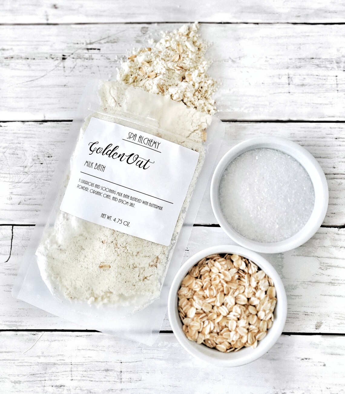 Golden Oat Milk Bath with Organic Oats Buttermilk Spa Gift Etsy