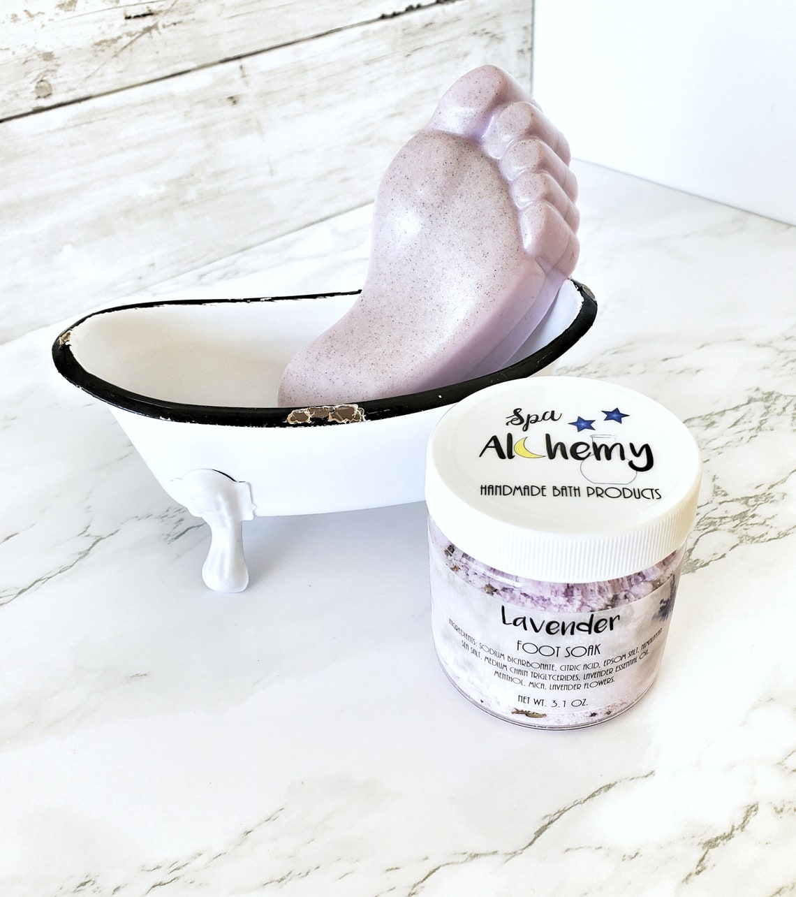 Lavender Foot Soak With Pumice Foot Scrub Soap Bar Etsy