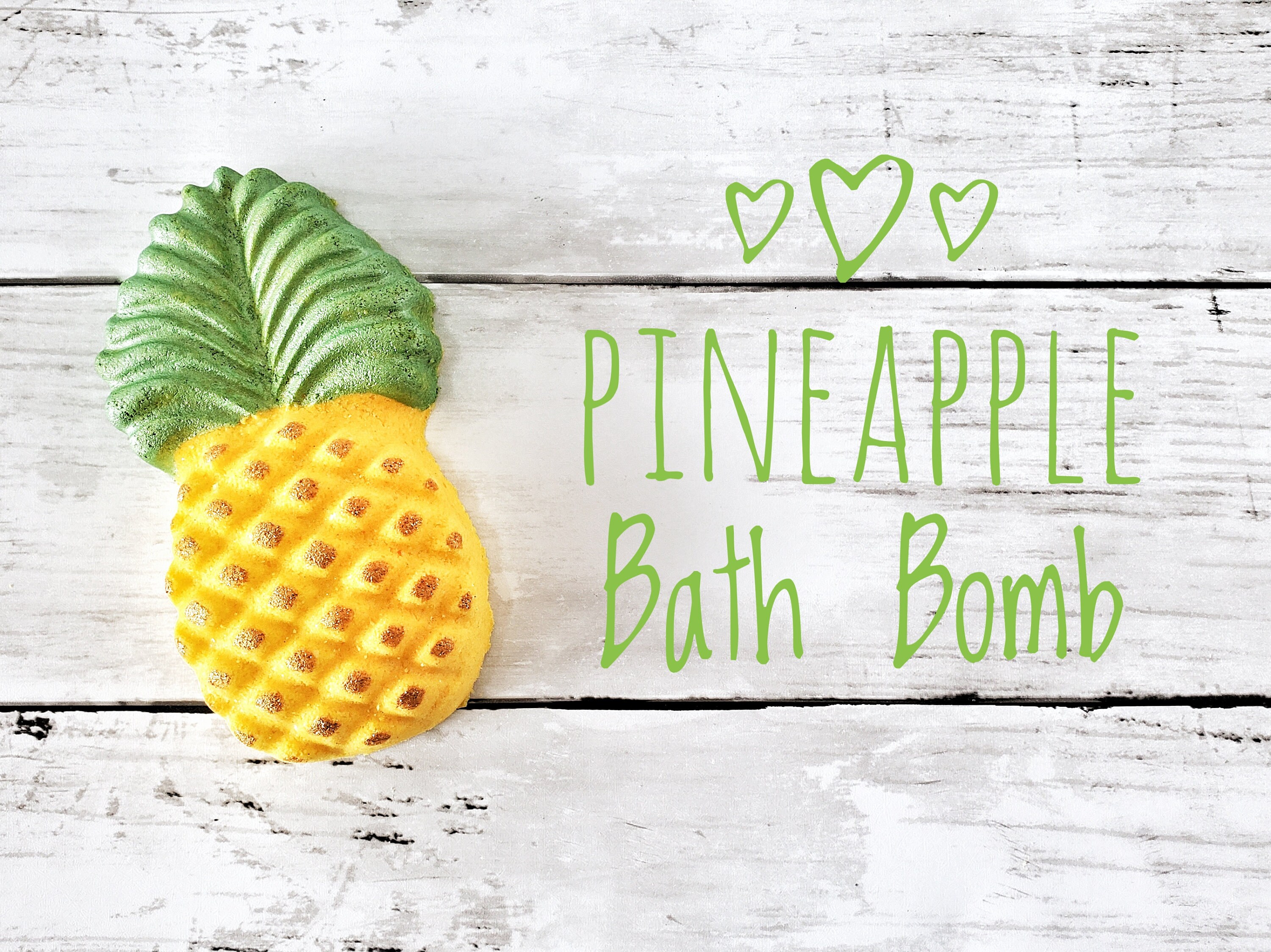 Pineapple Bath Bomb Pineapple Coconut Water Scented Bath Etsy
