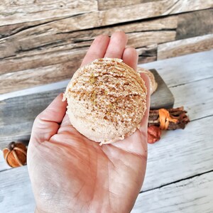 Luxury Pumpkin Spice Bubble Scoop Bath Truffle Solid Bubble Bath Moisturizing Cocoa and Shea Butters Fall Spa Gift for Her image 4