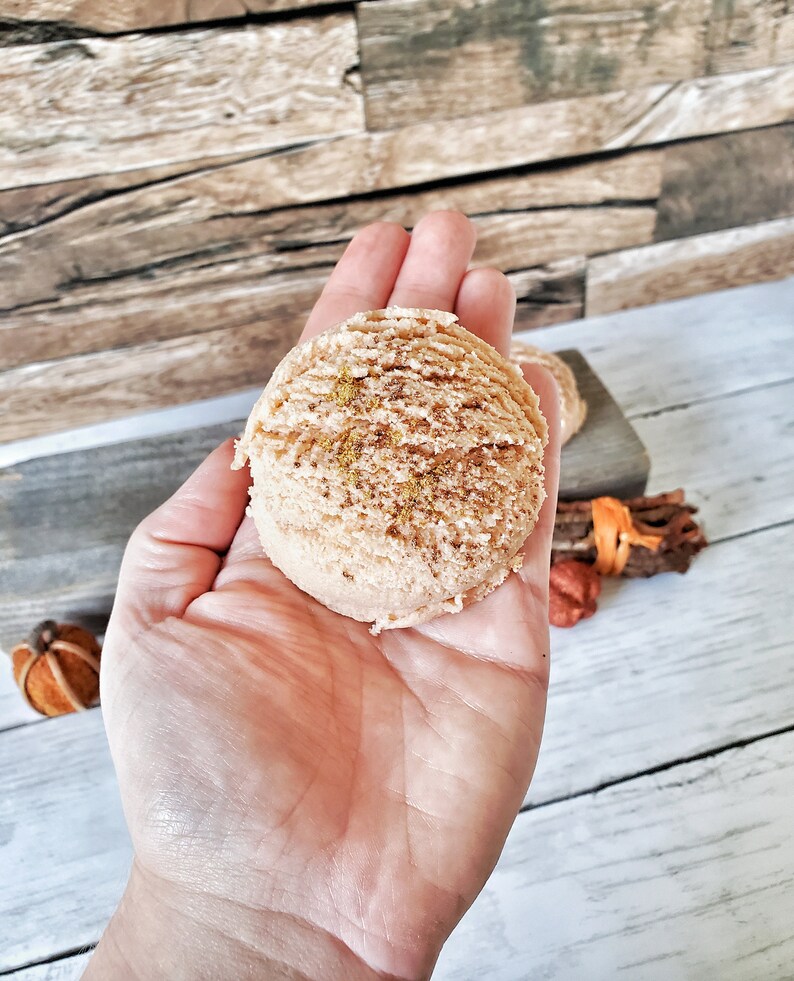 Luxury Pumpkin Spice Bubble Scoop Bath Truffle Solid Bubble Bath Moisturizing Cocoa and Shea Butters Fall Spa Gift for Her image 4