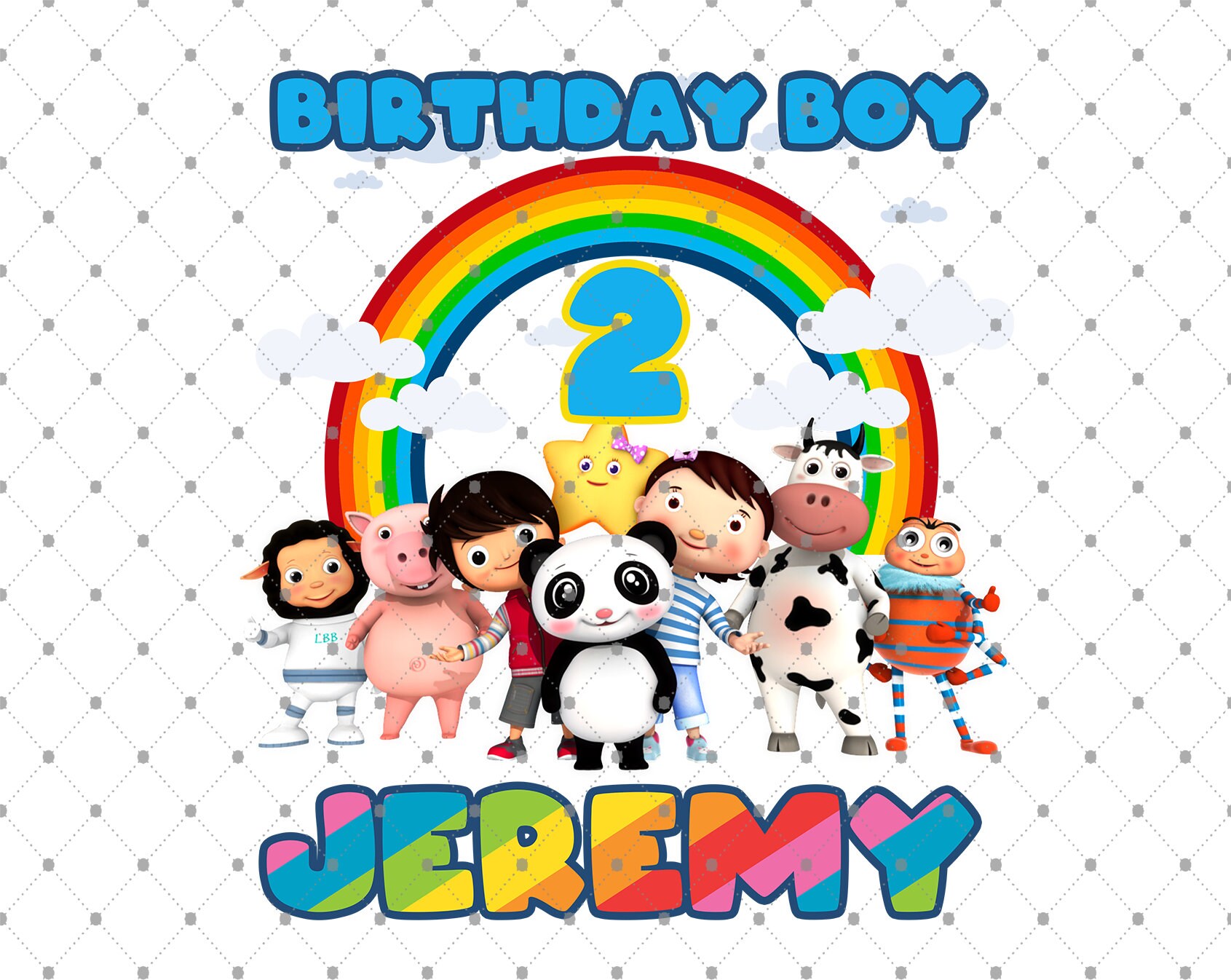 Custom Little Baby Bum Birthday PNG Little Baby Bum Birthday Etsy