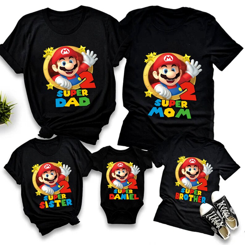 Custom Super Mario Bros Movie Birthday Shirt Personalized - Etsy