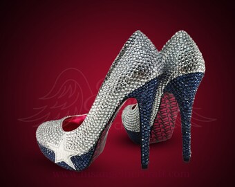 Dallas Cowboys Bling Platform Pumps 