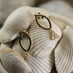 Silver FISH Earrings 14K GOLD Plate | Sterling Silver FISH Stud Earring | Gold Lightweight | Delicate Studs | Minimalist Stud Stylish Silver