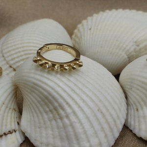 14K Gold Hoop Rings for Ear Cartilage, Solid  Gold Daith Ring, Seamless Clicker, Hoop Rings for Ear Cartilage, Tragus Ring