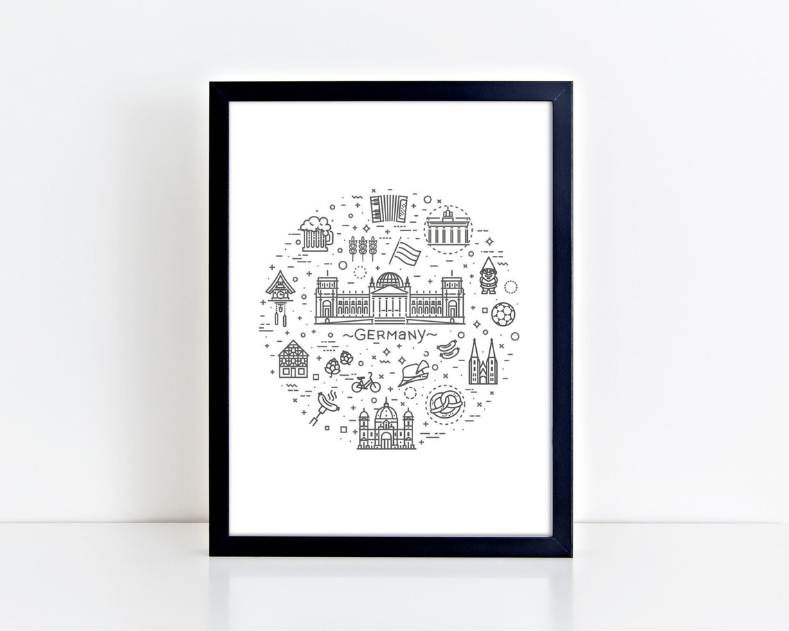 Germany Printable Wall Art Wall Art Wall Decor Travel Art - Etsy