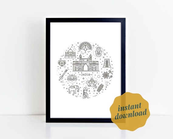India Printable Wall Art Wall Art Wall Decor Travel Art | Etsy
