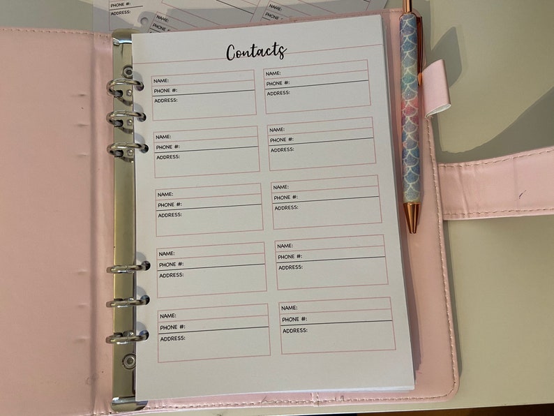 A5 Contacts Inserts