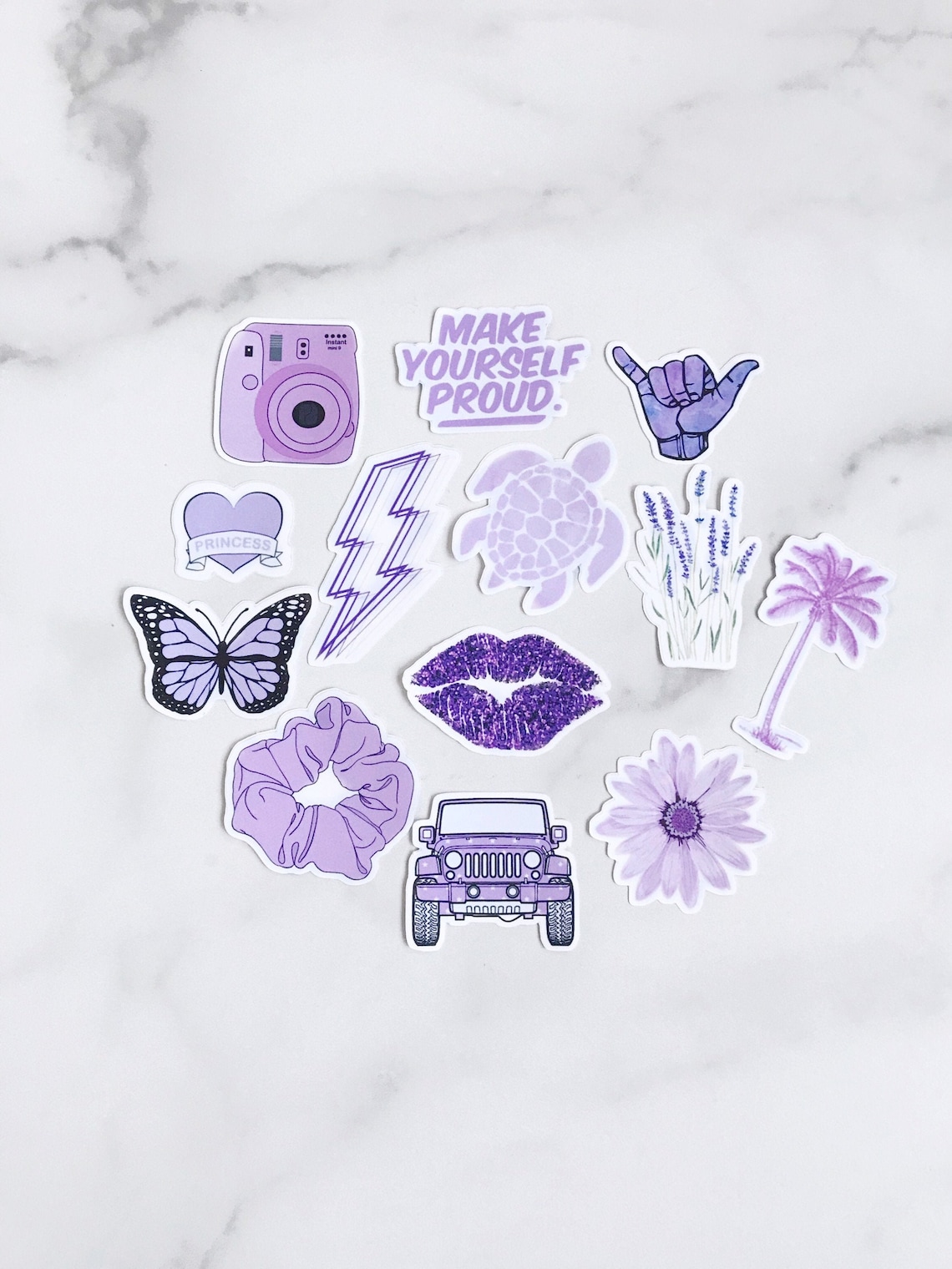 Purple Mystery Aesthetic Vsco Sticker Pack Trendy Stickers | Etsy