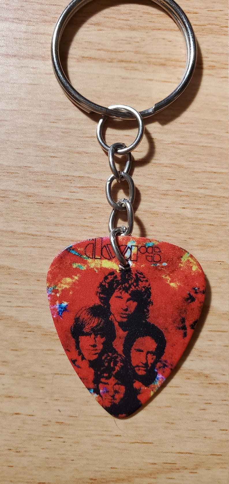 band Guitar Pick Key chain t.d.