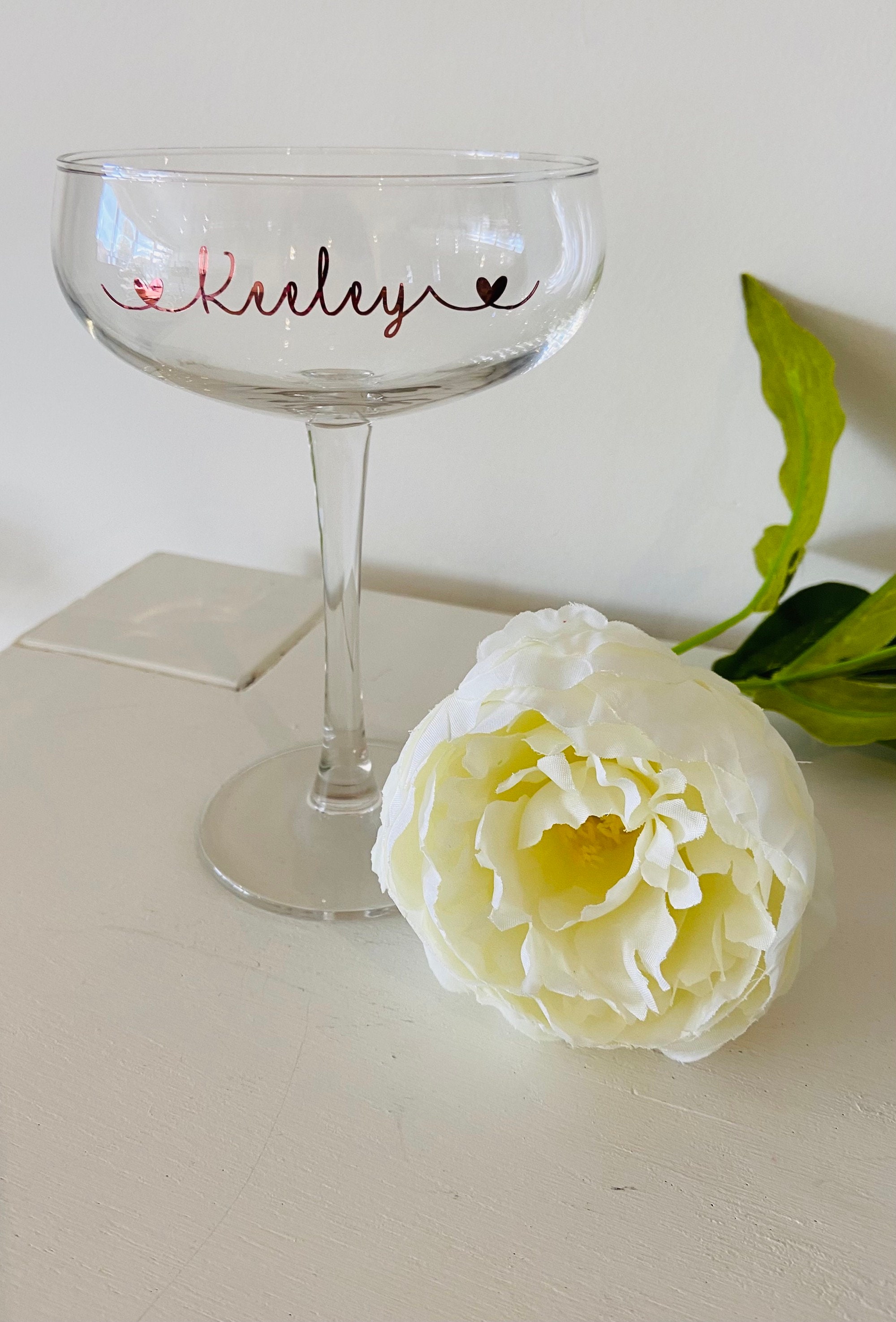 rose gold cocktail glasses