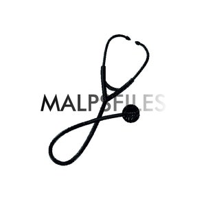 Stethoscope embroidery file, digital embroidery file,machine file, Nurse and Doctor Embroidery Designs