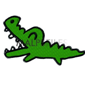 Crocodile embroidery file, digital embroidery file,machine file, Embroidery Designs