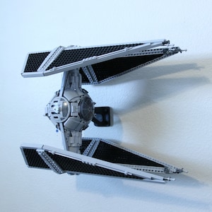 Ultimate Display Solutions wall mount display for Ultimate Collector Series Lego 75382 Tie Interceptor Horizontal Mount