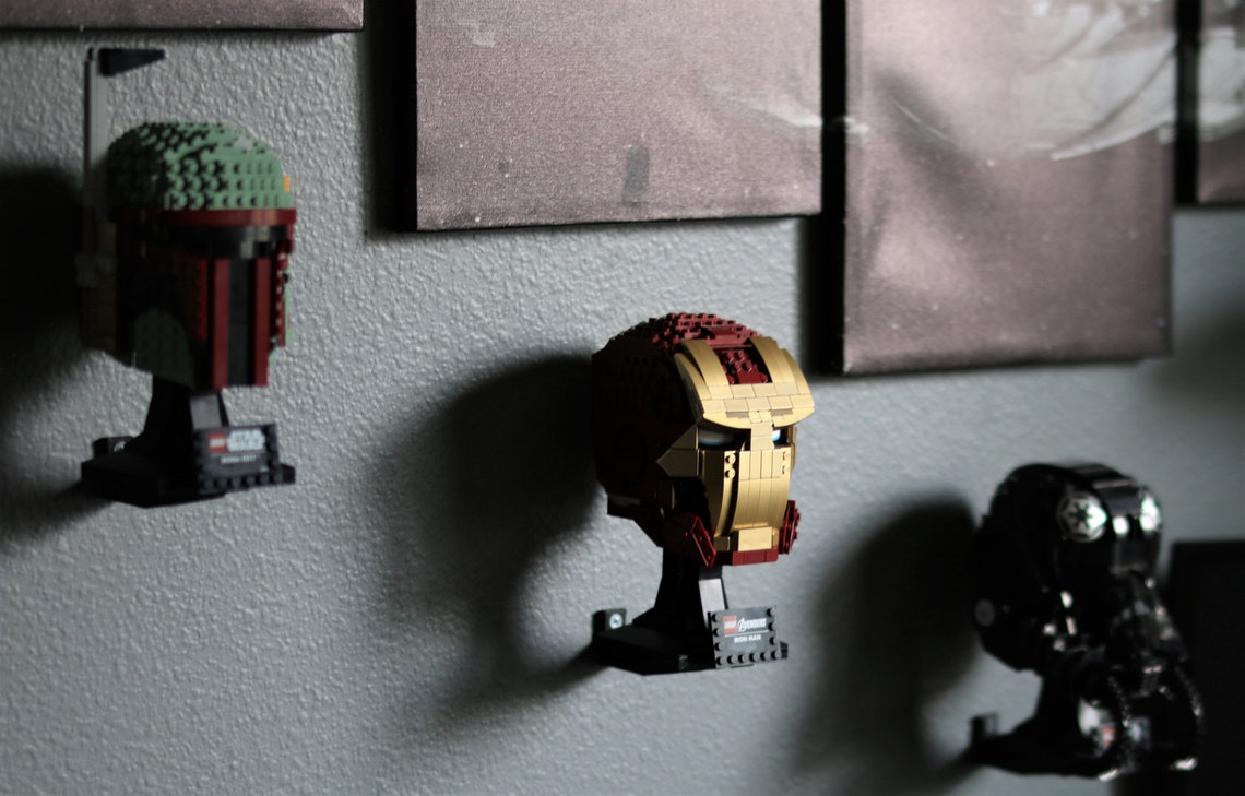 display case for lego helmets