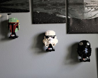 Ultimate Display Wall Mount Display for All Lego Helmets Boba Fett